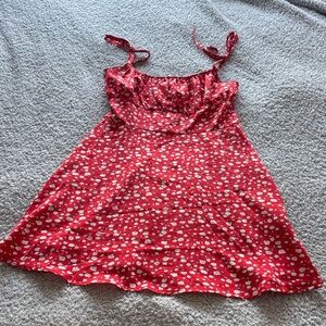 Floral Red Summer Dress
